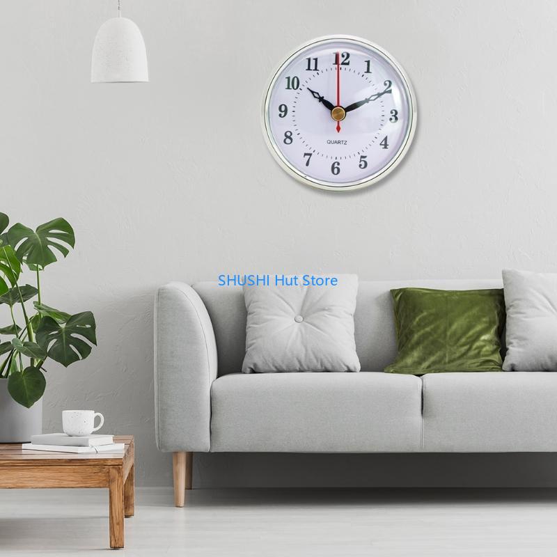 80mm/3.15inch Classical Clock Movement Insert Black Metal Clock Round D57B