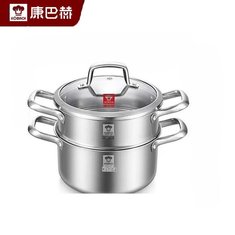 

KOBACH 304 Stainless Steel Double Layer Steamer Pot