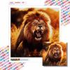 New Arrival 5D DIY Full Circle Diamond Painting "Lion" Embroidery Cross Stitch Home Decor Gift