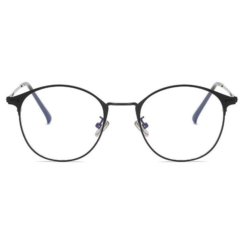 Men Women Metal Round Prescription Eyeglasses Myopia Lens Shade Goggles 0 To -6 0 Diopter