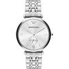 Gianni Medium Silver Metal Men's Quartz Analog Watch AR1819