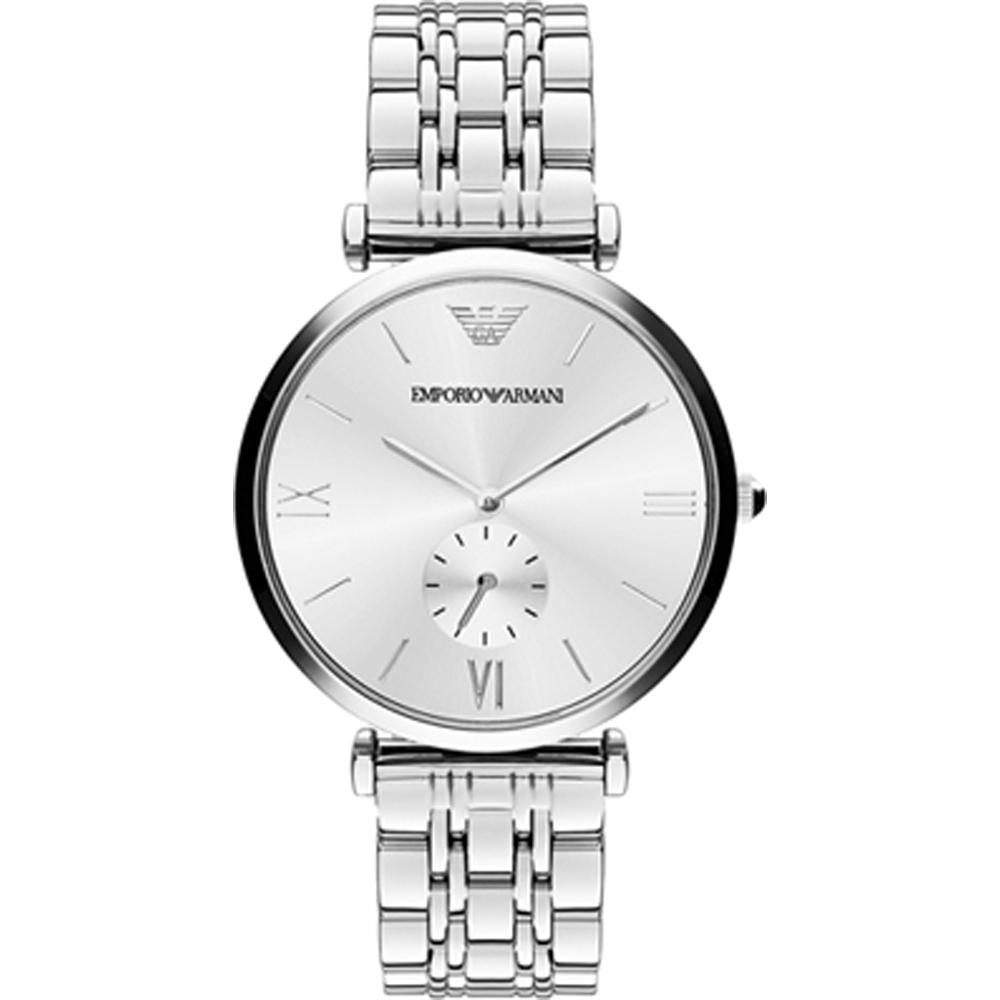 Emporio Armani Gianni Medium Silver Metal Men s Quartz Analog Watch AR1819 серебряный