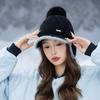 Autumn and Winter Velvet Warm Duck Knitted Hat Outdoor Leisure Cold Wind Snow Ear Hat Women's Winter Knitted Wool Hat Outdoor Travel Windproof Hat