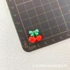 Mini Simulation Red Cherry Fruit Resin Accessories DIY Cream Glue Headband Hair Clip Stationery Patch