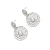 Retro Fine Rhinestone Geometric Round Earrings for Women Ladies Europe and America Style Drop Earrings Banquet Jewelry Wholesale