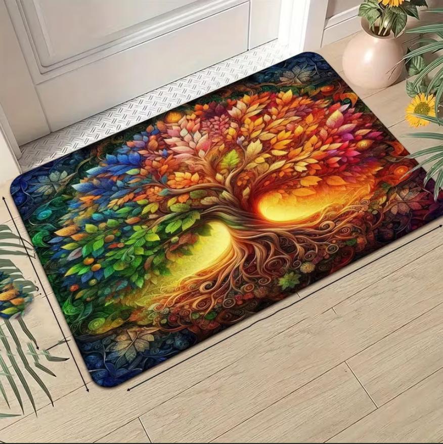 The Welcoming Mat of The Tree of Life Is Anti Slip and Home Decoration Door Mats in Living Rooms Bedrooms Laundry Rooms Carpets