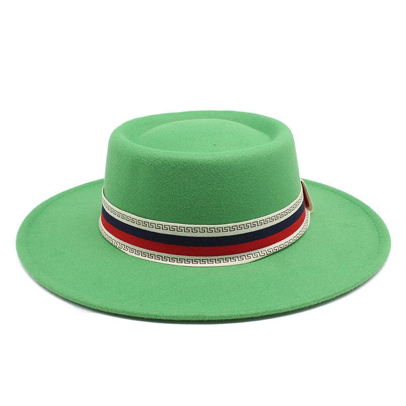 Big Brim Bump Dome Hat Woolen Top Hat Women'S Quarter British Retro Men'S Felt Hat French Jazz Hat