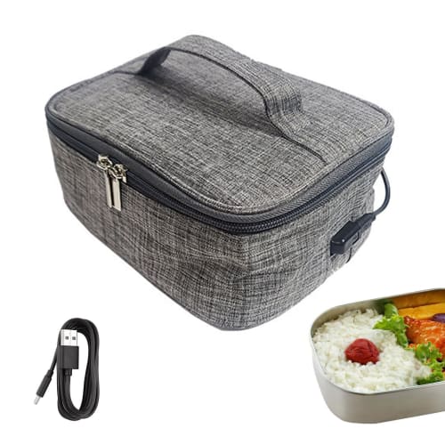 Hongmidy Portable Insulated Lunch Bag with Built-in USB Heater, Electric Food Warmer, USB Heating Function, Insulated Lunch Bag, Bottle Warmer, Milk W