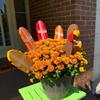 Festive Thanksgiving Turkey Decoration Centerpiece for Flower Pots Planter Inset