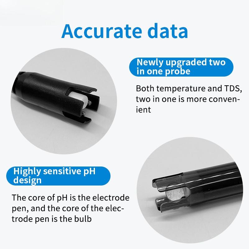 Aquarium Intelligent Water Quality Tester Fish Tank PH Meter + Digital Water Purity TDS EC Instrument Temperature Detector