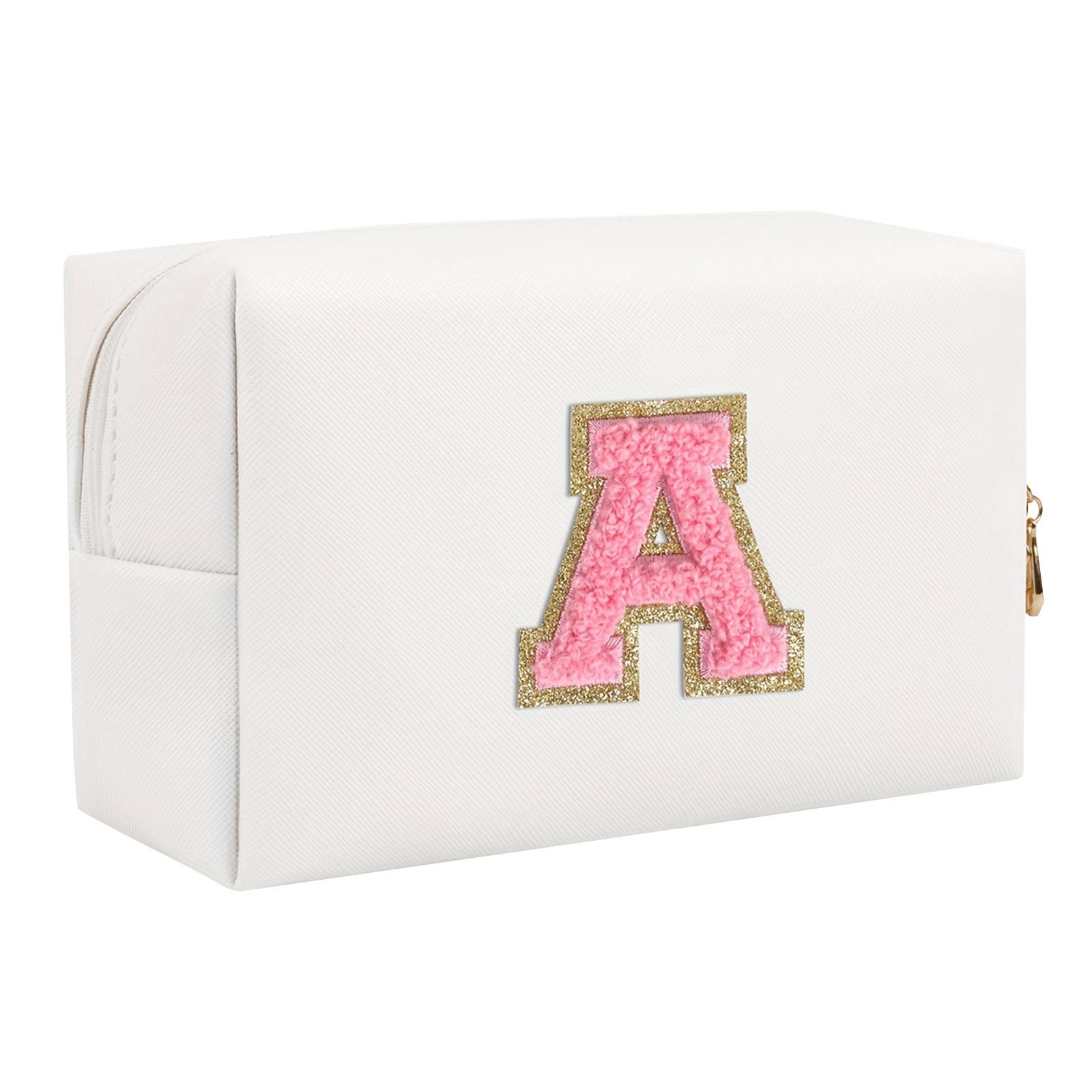 

Косметичка из полиуретанового полотенца с вышитыми буквами, водонепроницаемая косметичка, дорожная сумка для ночевки белый