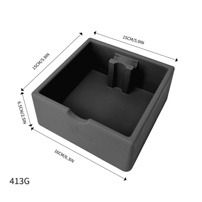 Coffee Knock Box Minimalist Coffee Knock Box Silicone Waste Grounds Bin Tamper Holder for Espresso Accessories
