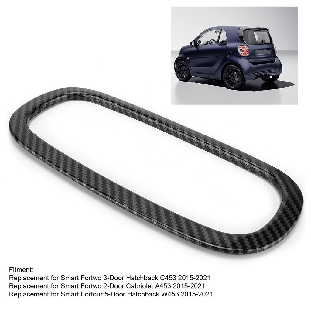 CD-Panel Klimaanlagen-Knopfabdeckung Zierleiste, Carbonfaser-Stil, Ersatz für Smart Fortwo/Forfour 453 2015-2021