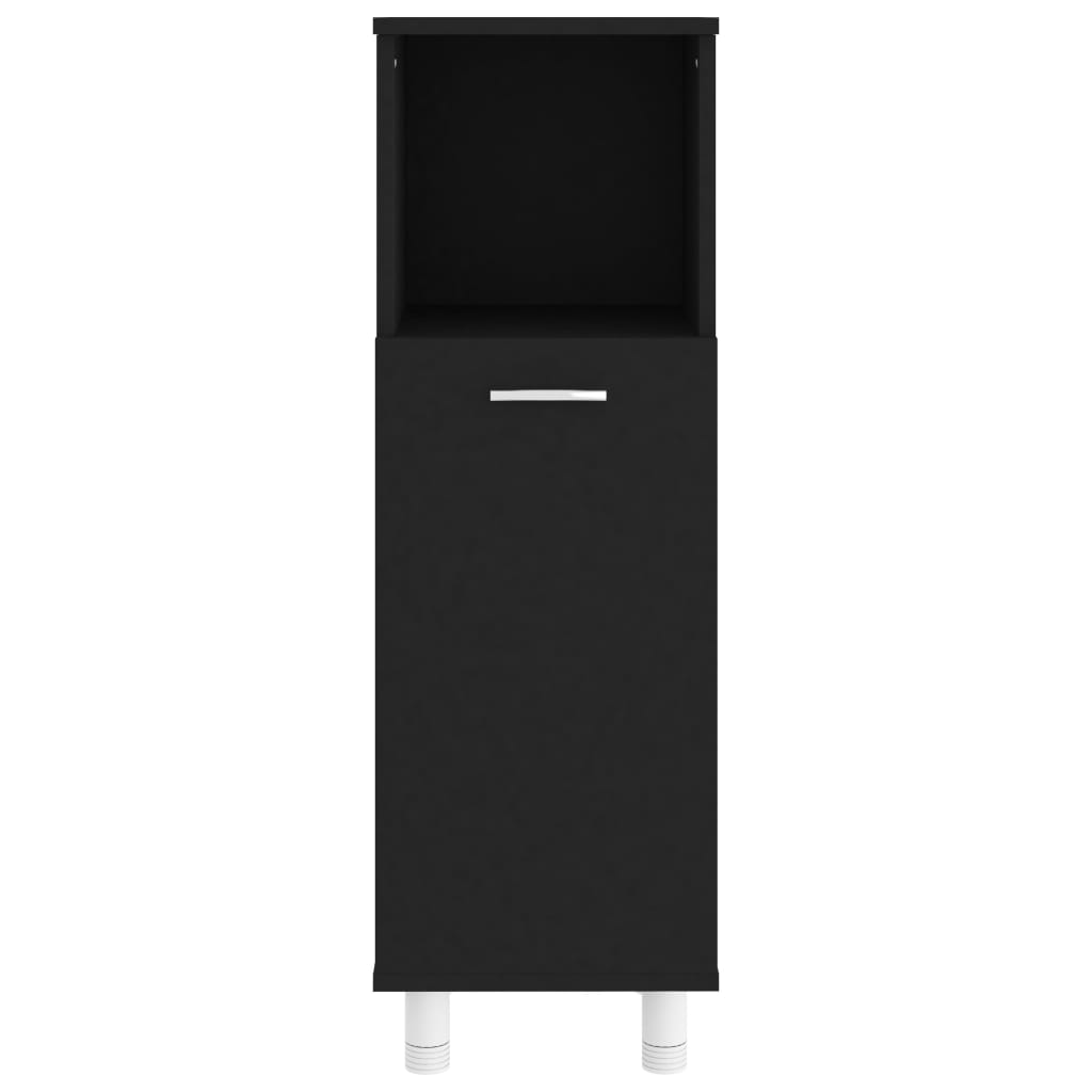 Bathroom Cabinet Black 30 x 30 x 95 cm Particleboard
