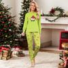 Print Cute Family Set Pajamas, Home Clothes, Family Set Long Sleeve Top Pants Set
