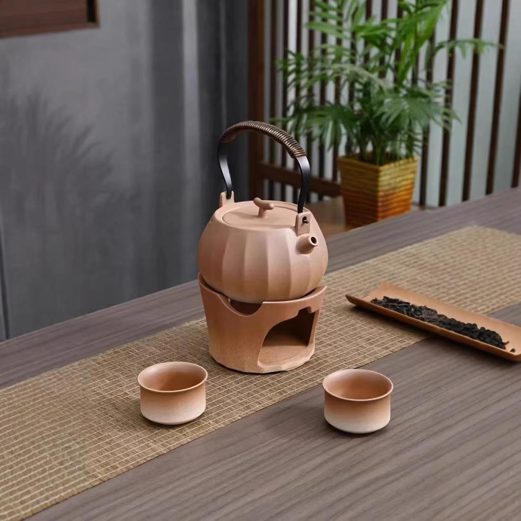 Coarse Pottery Brewed Teapot, Fireplace Brewed Teapot, Open Flame Candle, Beam Pot, Simple Warm Tea Set, Outdoor Brewing Teapot, No