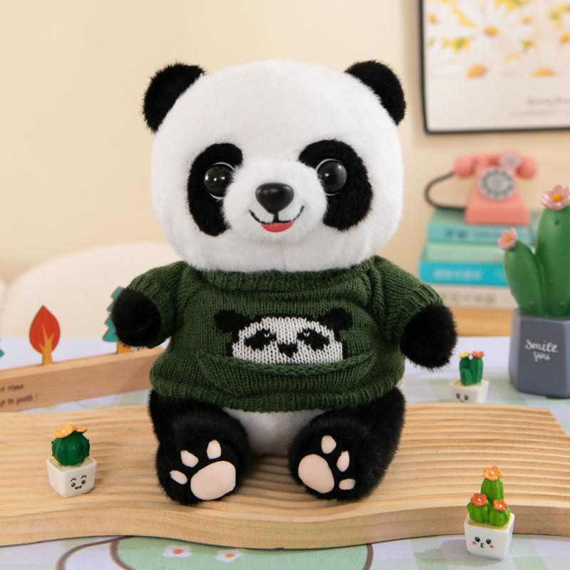 Sweater Giant Panda Plush Toy Cute Panda Doll Doll Zoo Event Souvenir Gift Ragdoll