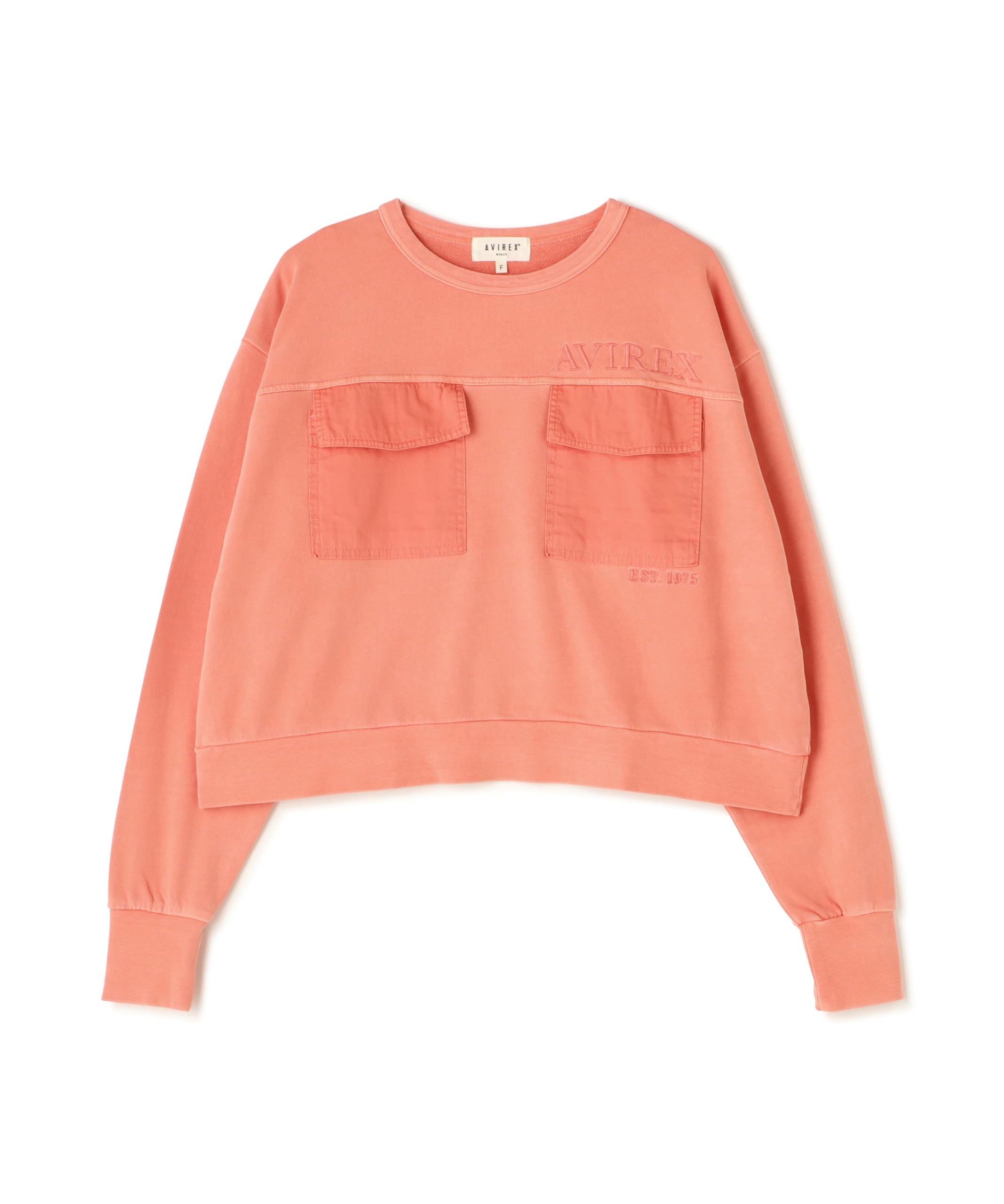 AVIREX DOUBLE POCKET SWEAT Coral