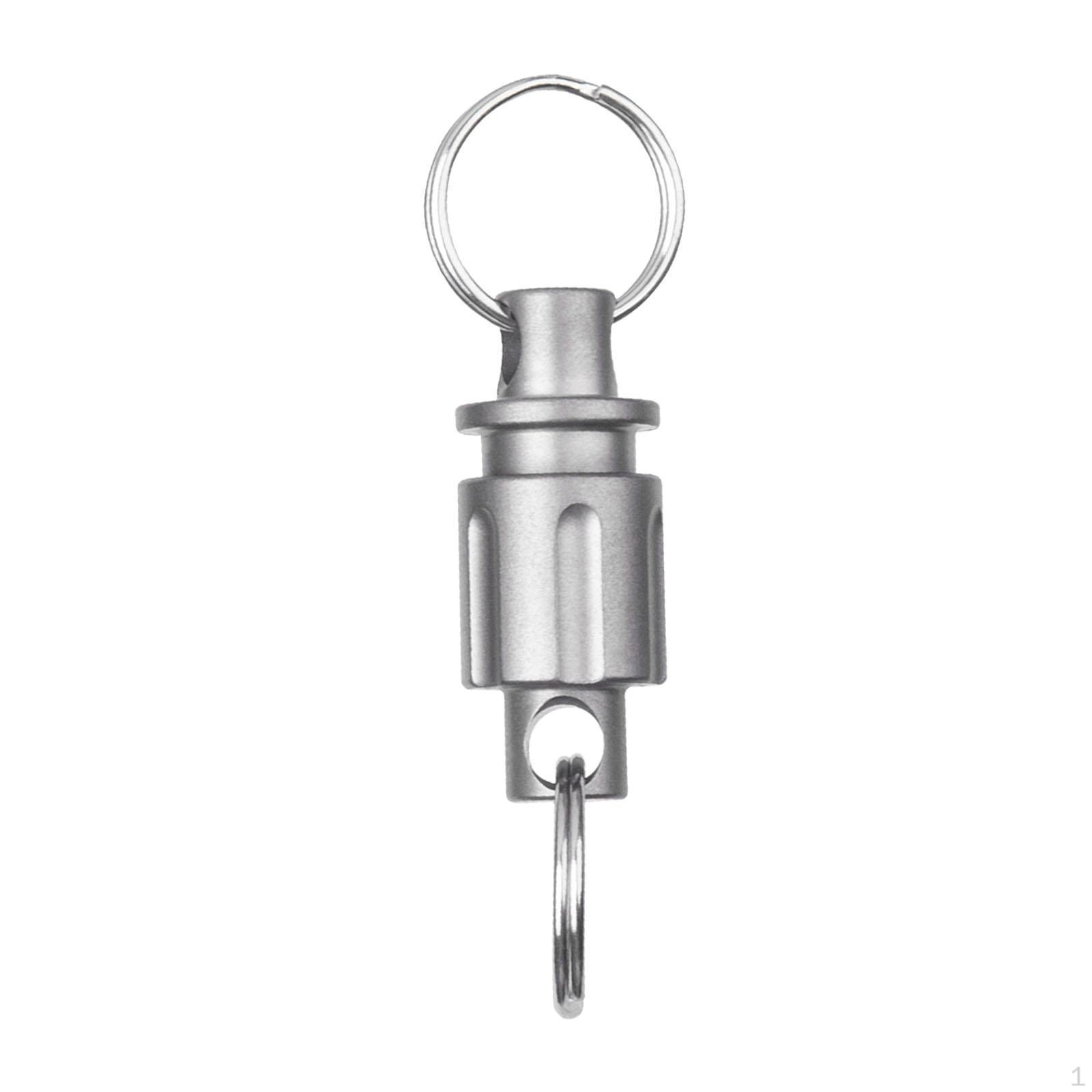 

Титановый быстросъемный брелок для ключей в машину с кольцами, съемный для пикника серый