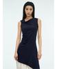 Anggae Unbalanced Mini Dress Navy