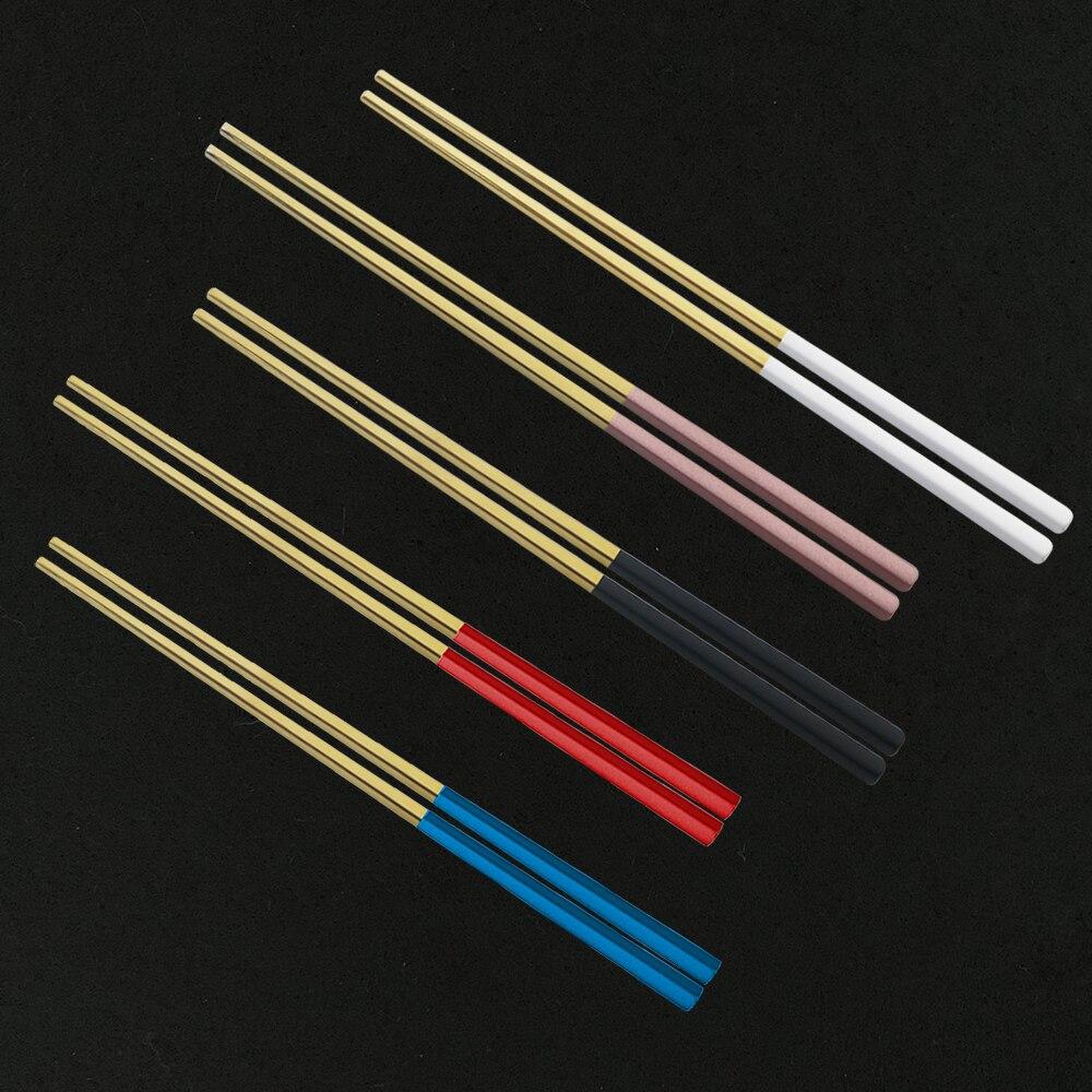 8 párů vícebarevných hůlek z nerezové oceli 304 Kovové nádobí Nádobí Zlaté vícebarevné potřeby pro svatební párty