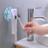 1Pcs Bathroom Toothbrush Holder Strong Suction Toothpaste Storage Rack Bath Organizer Accessories