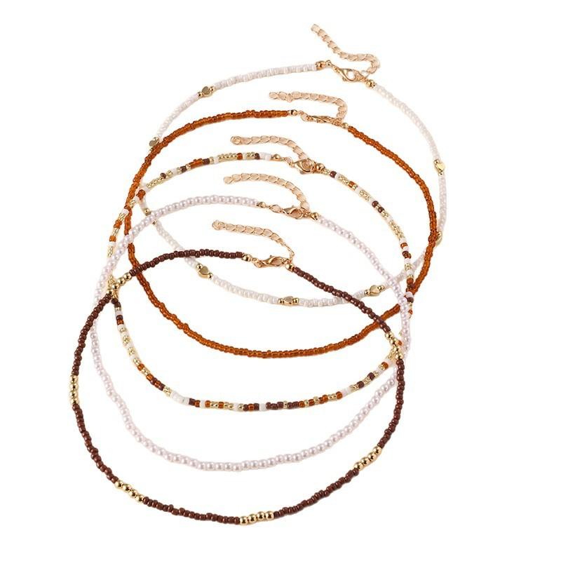 Geometric Necklace Set For Women With Zinc Alloy Beach Party Jewelry Collection