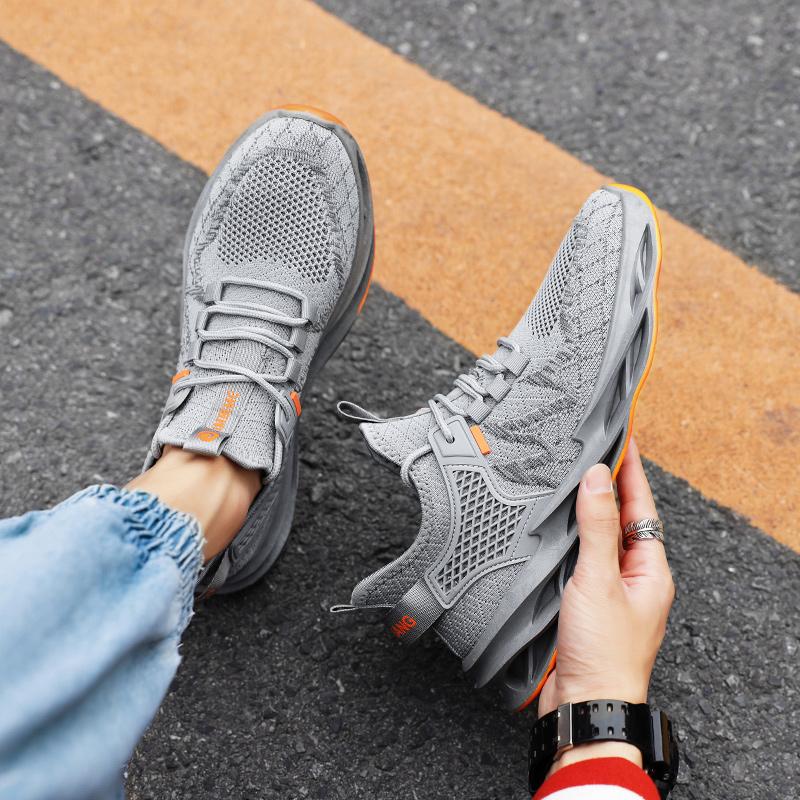 Autumn Men's New Casual Sports Shoes Men's Flying Shock Reduction Ultra -light Running Shoes