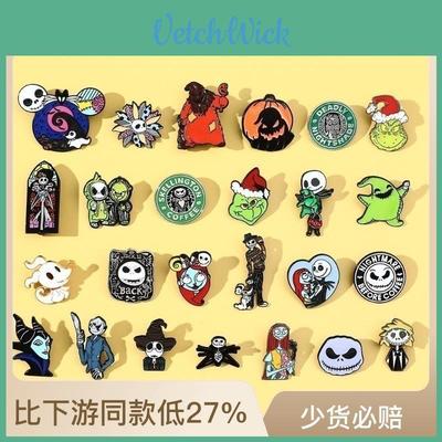 Christmas Nightmare Series Brooch Gothic Witch Pin European And American Halloween Collection Metal Badge
