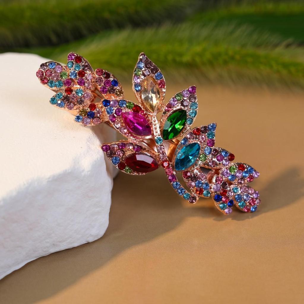 Koreanischer Kristall-Frühlingshaarclip: Elegantes, vielseitiges Damen-Pferdeschwanz-Accessoire