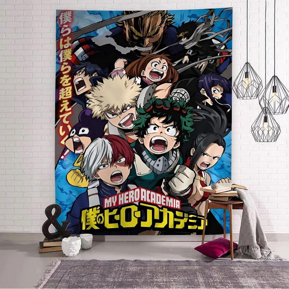 VIKAMA 2026 New Arrival My Hero Academia Tapestry  Cute Anime Wall Hanging  Perfect Decor for Living Room Bedroom Dorm