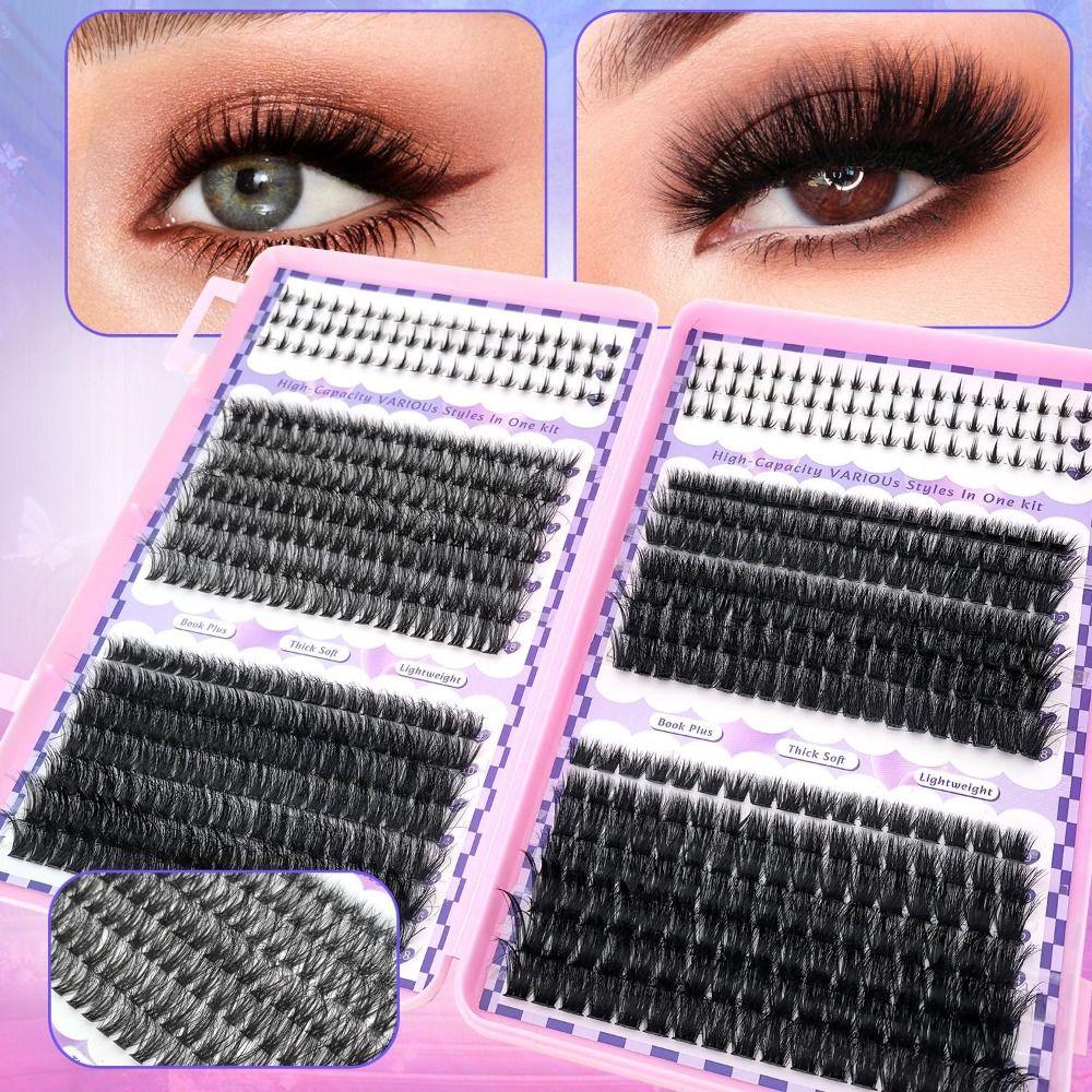 Wispy Style False Eyelashes Natural Look Fake Eyelash DIY Lash Extension Kit  Eye Lash Extension