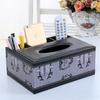 Rectangular Tissue Box Tissue Box PU Leather Box Multifunction Tissue Box 2-in-1 Tissue Holder Tissue Holder
