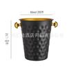 ZISIZ 5L Hammered Stainless Steel Ice Bucket