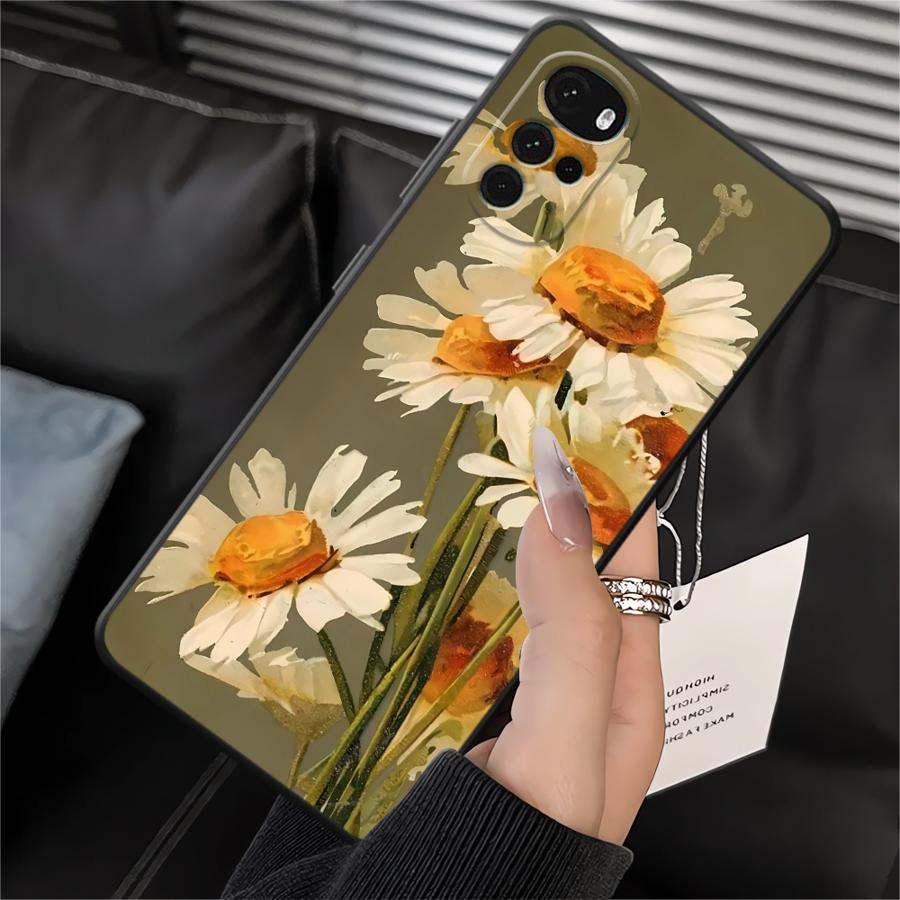 Oil Painting Flower Case for Motorola Moto G71 G53 G30 G32 G52 G51 G73 G50 Edge 20 Pro 30 Lite G60s G22 Edge40 Phone Cover