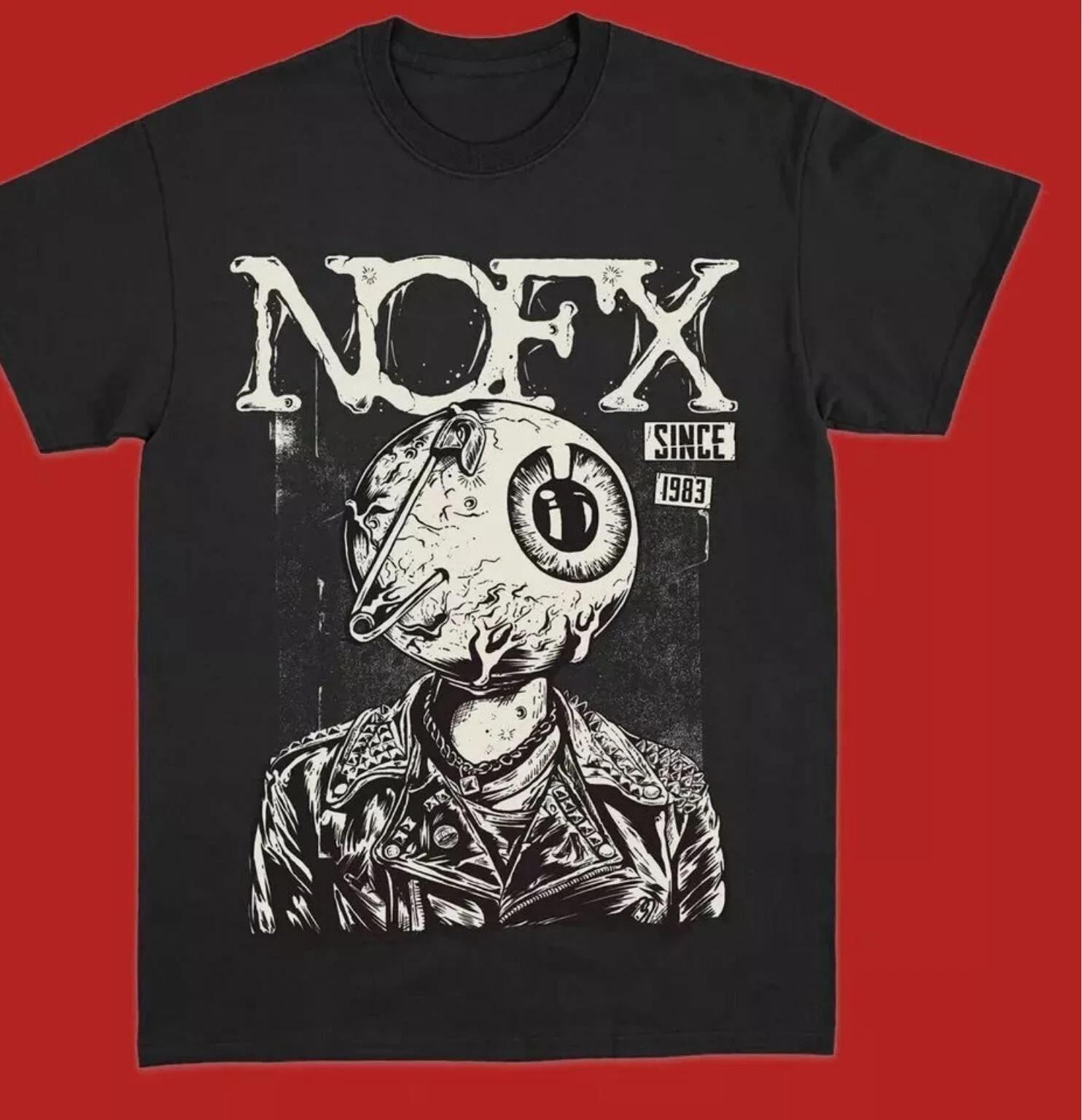 

НОВЫЙ! NOFX Stickin In My Eye Унисекс Хлопковая Футболка Черная Размер S-5XL Графическая Футболка с Коротким Рукавом Унисекс Мужская Женская Лето M