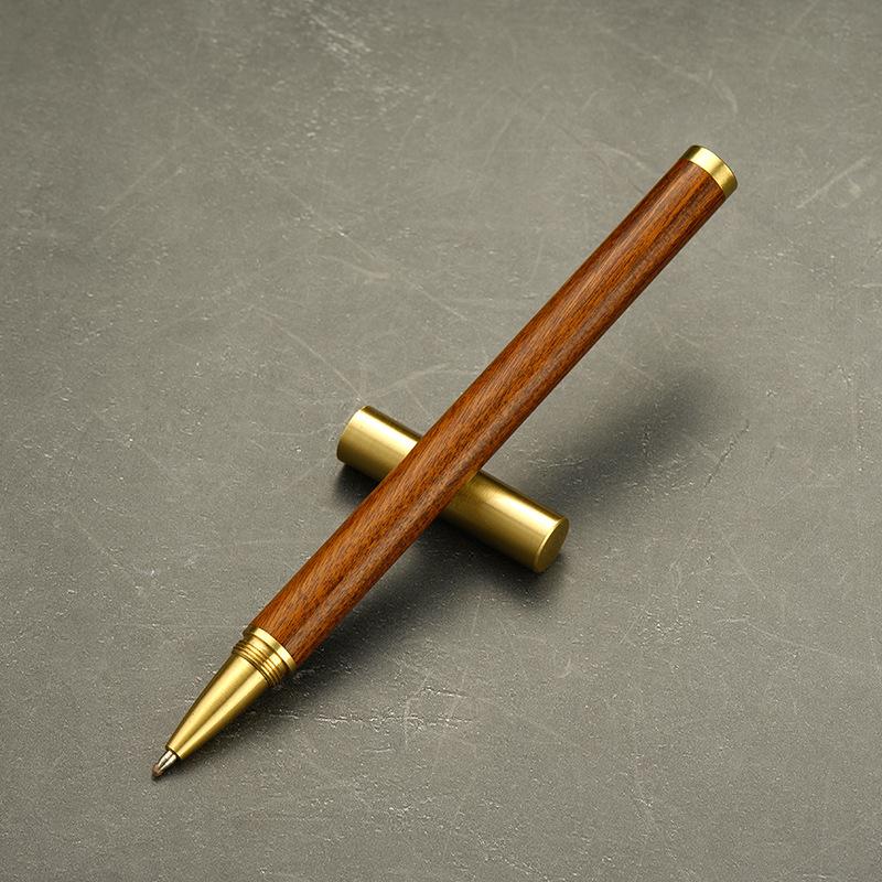 Business Minimalist Design Metal and Wood Material Signature Pens, Business Office Ballpoint Pens