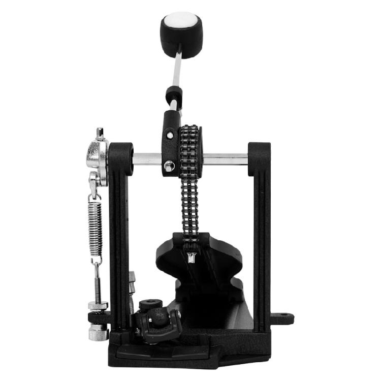 Double Chain Bass Drum Pedal Metal Construction Nonslip Rubber Base Drum Set Part Drum Kick Pedal for Powerful Strokes