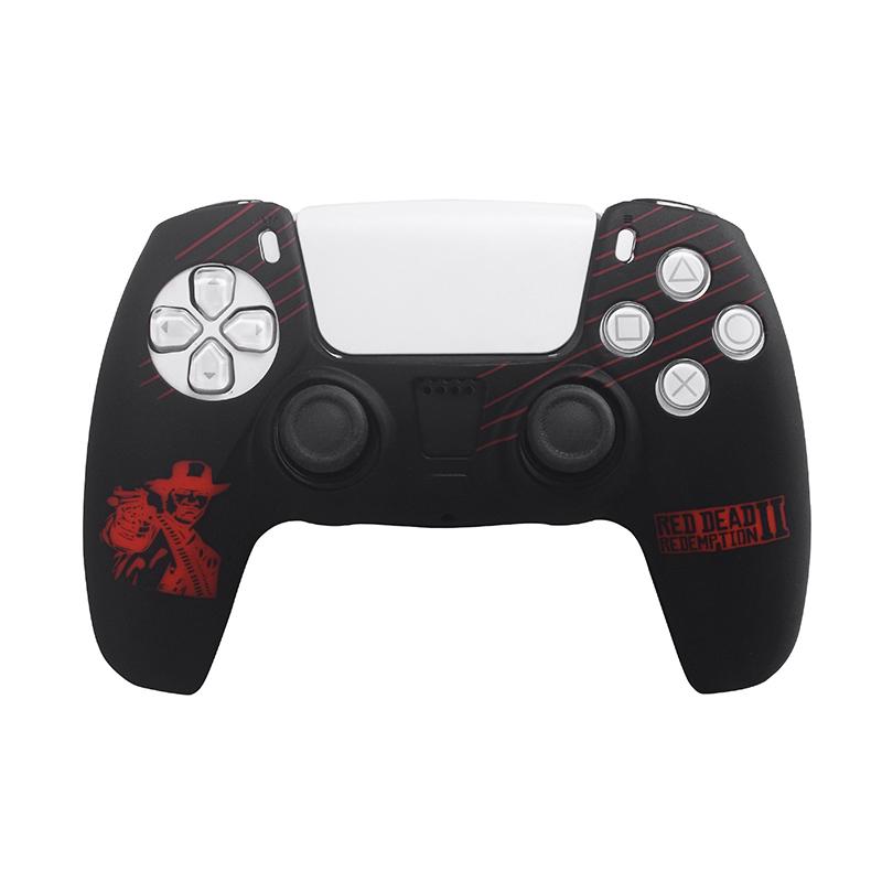 1Pcs Water Transfer Doodle Silicone Protective Cover Case For Sony Playstation 5 Ps5 Controller Gamepad Spider Silicone Case