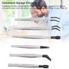 6Pcs Set Stainless Steel Tweezers Tool Rubber Wrapped Head Multifunctional False Eyelash Tweezers for Makeup Application and Stamp Collection