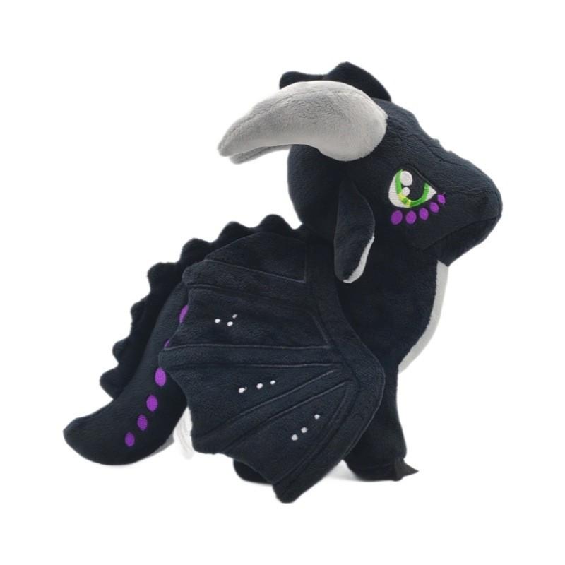 Wings of Fire Toys Dragon Plush Toy Soft Stuffed Animal Cool Black Dragon Decor Merch Special Gift for Kids Boys Girls Age
