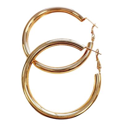 [R8088] - Gold 'Choreography' Hoop Earrings Ø 50 Mm 4 Mm
