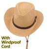 UV Protection Western Cowboy Hat Wide Brim Jazz Hat Fashion Straw Cap  Summer Travel