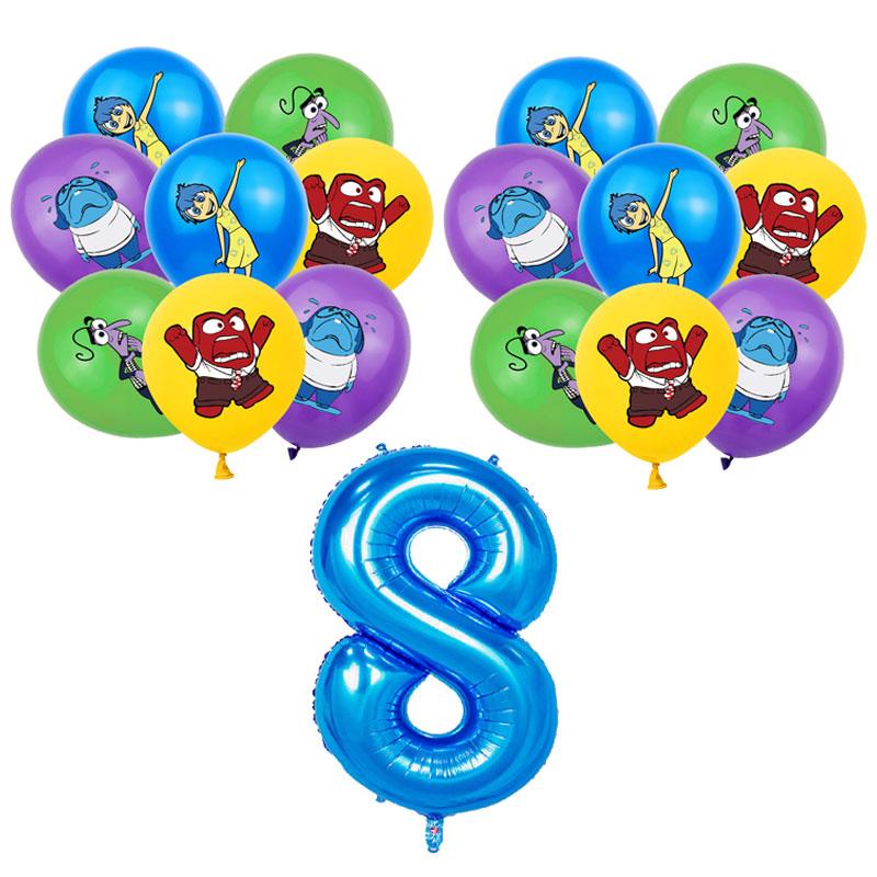 Inside Out 2 Decorațiuni Petrecere de Ziua de Naștere Temă Desen Animat Kit Veselă Baloane Bucurie Tristețe Accesorii Copii Băiat Fată Cadou Jucării
