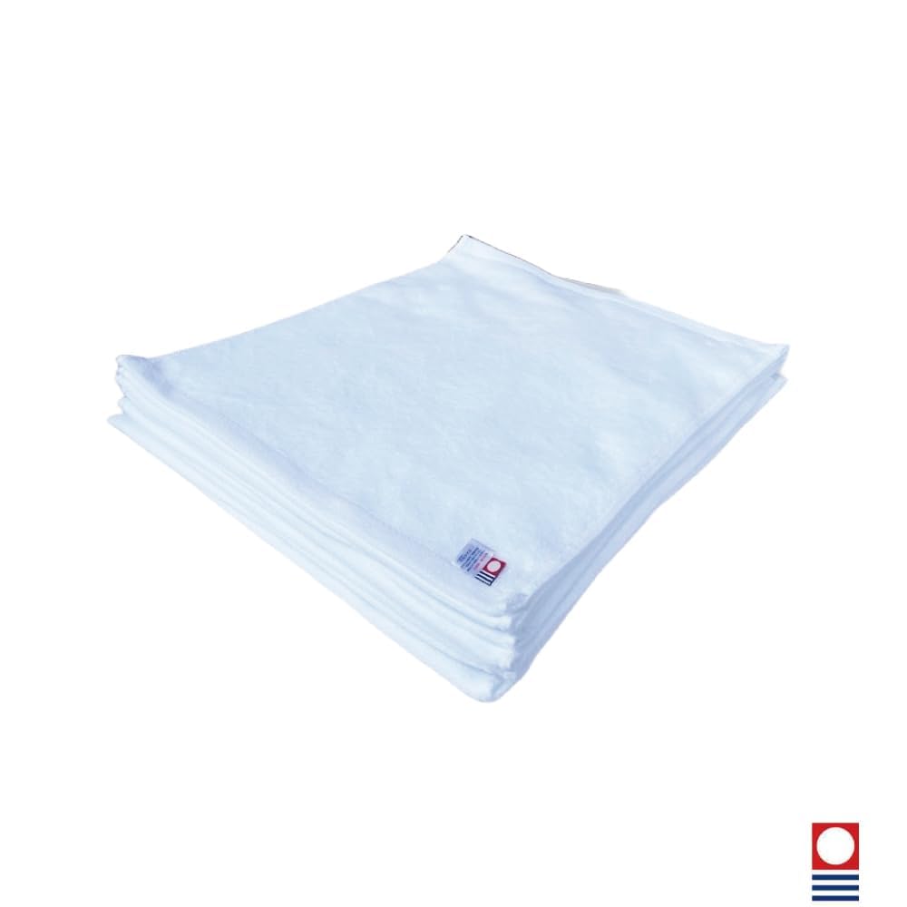 Imabari Towels Hospitality Hand Towels, White, Hotel-Grade, Premium 100% Cotton, 160 Momme, 10 Count