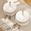 Simulation cake candle doll rainbow plush doll for girlfriend girlfriend birthday gift throw pillow super cute