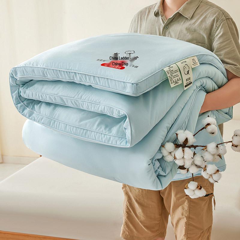 100% Xinjiang Cotton 3D Winter Quilt: Thick, Pure Cotton, All-Season Comfort