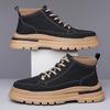 Spring Handmade Outdoor Sports Shoes Thick Soled Comfortable Ankle Boots Lace Up High Top Shoes High-quality Luxury Denim Boots