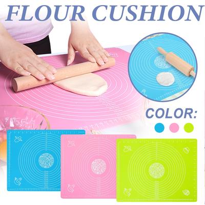 Voedsel Siliconen Mat Fondant Placemat Kneeddeegmat Deeg Rollen Met Schaal Zacht Snijplank Tafelgereedschap
