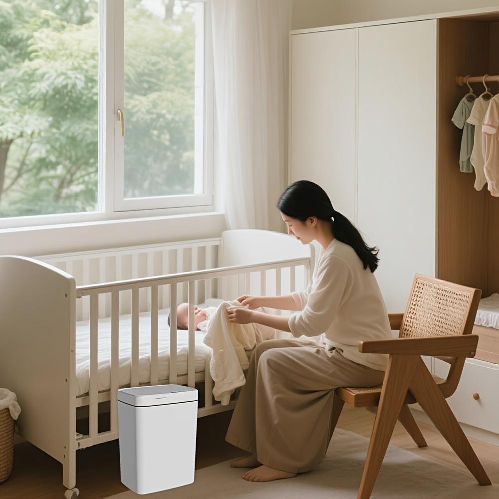 White Touchless 15l Smart Sensor Trash Can – Electronic Bathroom Garbage Bin With Automatic Bagging Smart Home Compatible